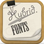 hybrid fonts android application logo